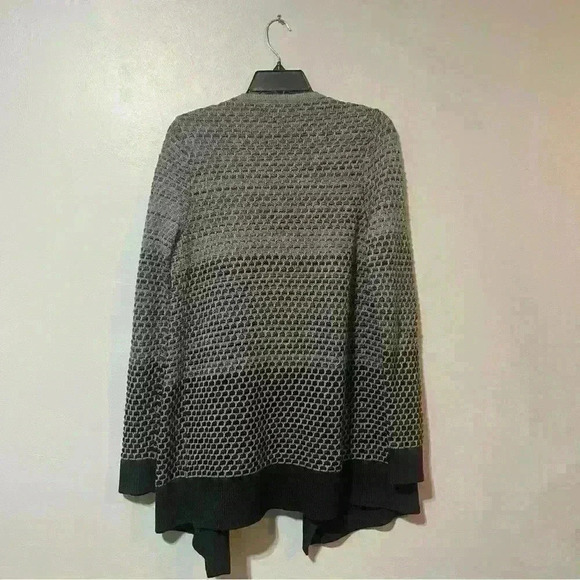 Banana Republic Grey and Black open cardigan Size XS 10% Wool Outdoor Winter - Picture 2 of 7